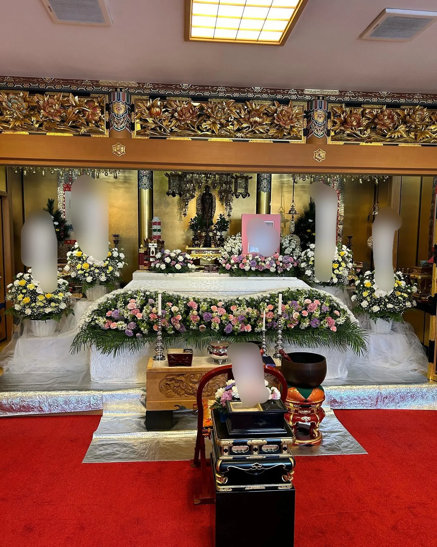 今日本堂で行った家族葬です。