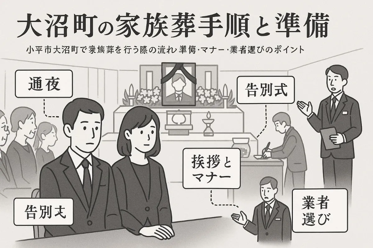 小平市大沼町での家族葬の流れと準備！マナーや業者選びについても解説