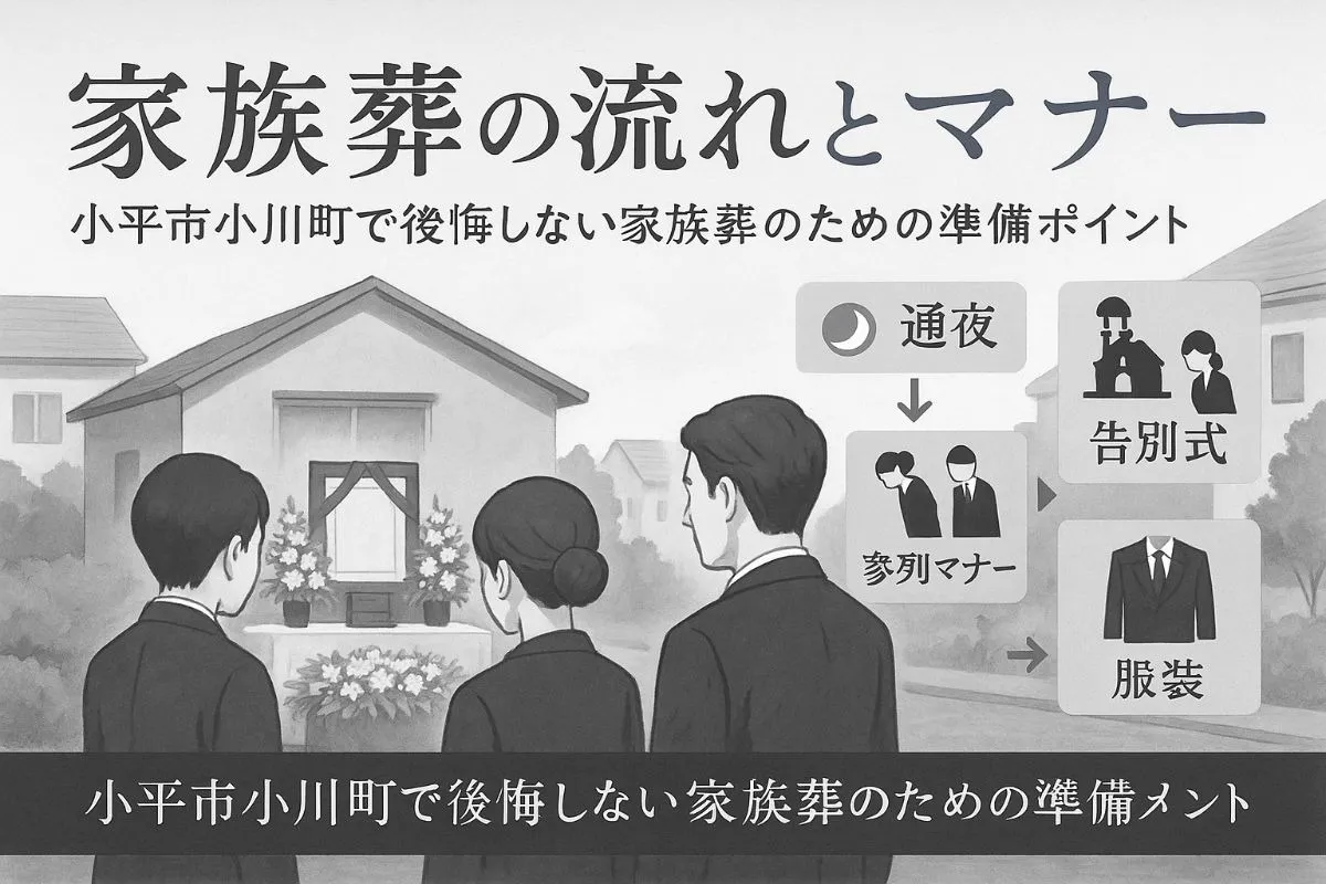 小平市小川町で家族葬を行うために知っておきたい流れとマナーについて
